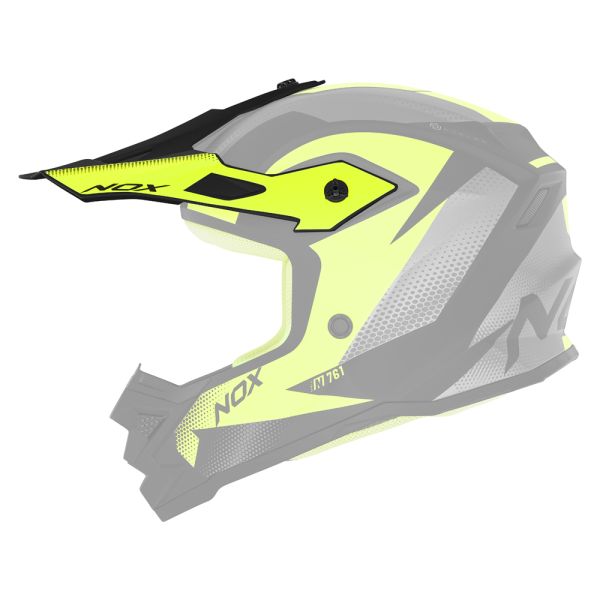 Piezas sueltas casco NOX Gorra Fusion negro amarillo mate N761