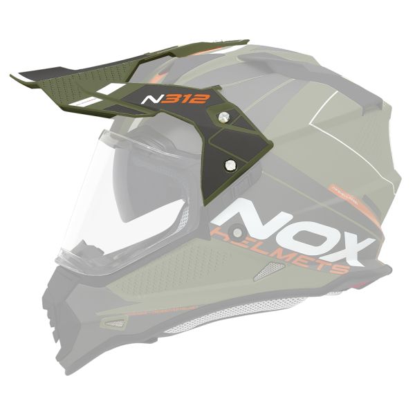 Piezas sueltas casco NOX N312 Drone caqui mate naranja pico