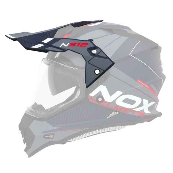 Piezas sueltas casco NOX N312 Drone gorra mate azul rojo