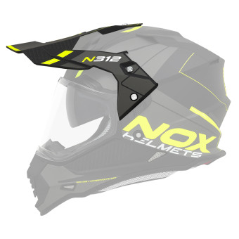 Piezas sueltas casco NOX N312 Gorra de dron negro mate amarillo