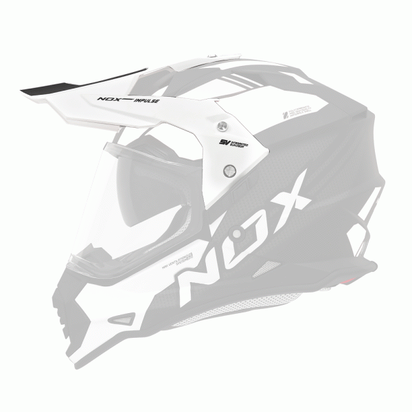 Piezas sueltas casco NOX N312 Impulse negro mate tapa blanca