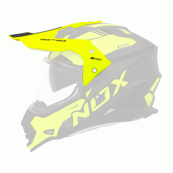 Piezas sueltas casco NOX N312 Gorra de impulso negro mate amarillo
