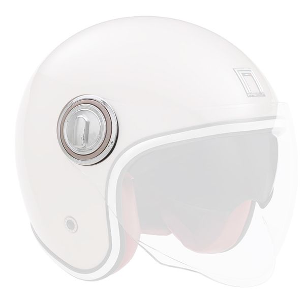 Piezas sueltas casco NOX Kit de montaje de visera Heritage Champagne Pink