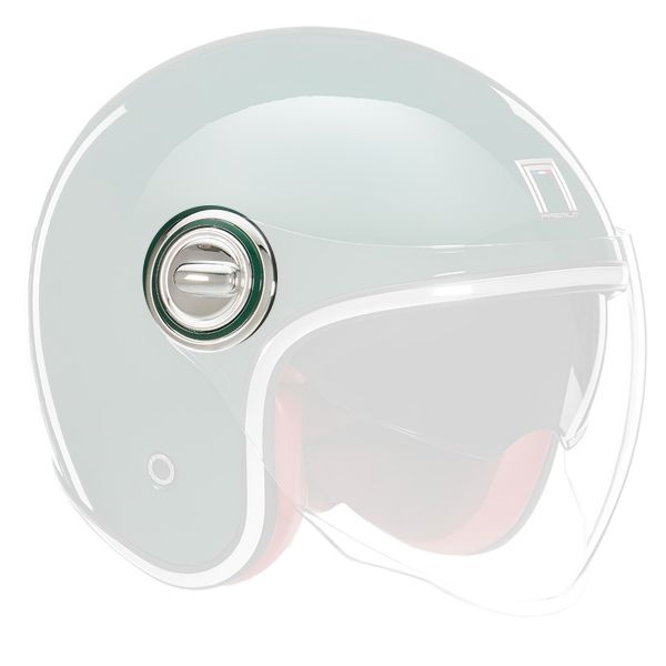 Piezas sueltas casco NOX Kit de montaje de visera Heritage English Green