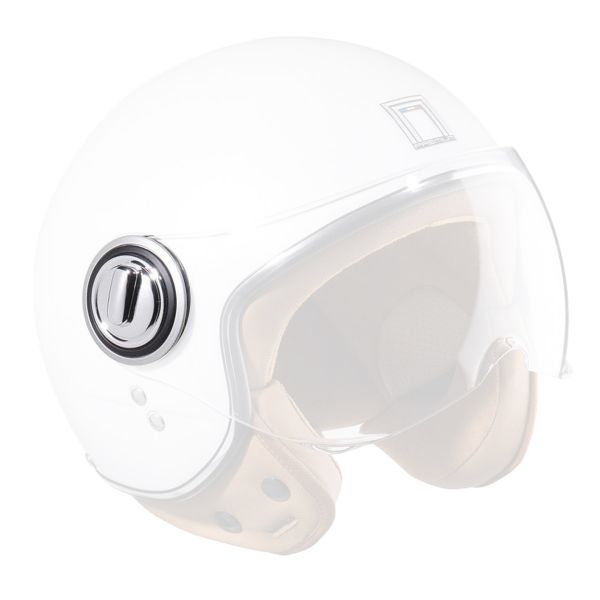Piezas sueltas casco NOX Kit de montaje visera Heritage - Idol Pearl White