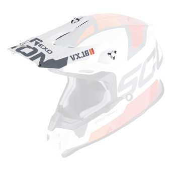 Piezas sueltas casco Scorpion VX-16 Peak - VX-16 Evo Air Anal�gico Blanco Naranja