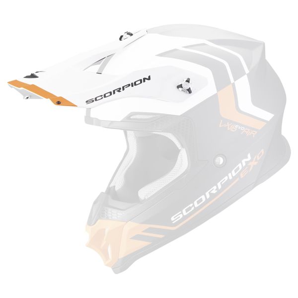 Piezas sueltas casco Scorpion VX-16 Peak - VX-16 Evo Air Fusion Negro Mate Naranja