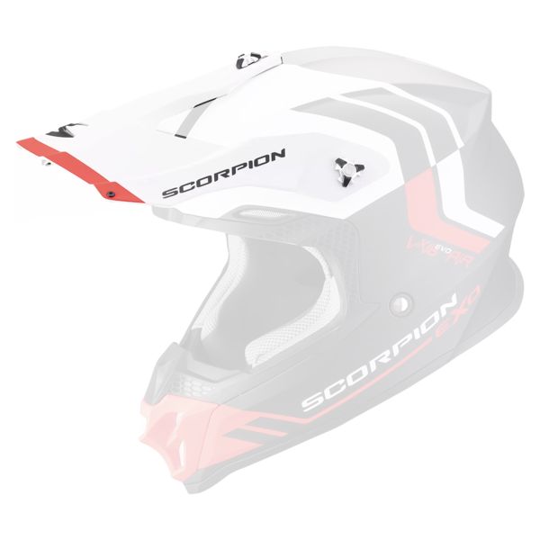 Piezas sueltas casco Scorpion VX-16 Peak - VX-16 Evo Air Fusion Negro mate Rojo