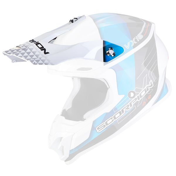 Piezas sueltas casco Scorpion VX-16 Peak - VX-16 Evo Air Gem Blanco Azul