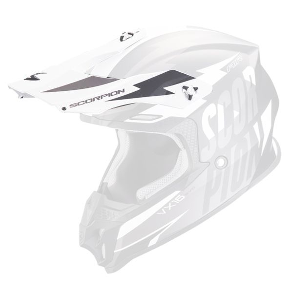 Piezas sueltas casco Scorpion VX-16 Peak - VX-16 Evo Air Slanter Negro mate Plata