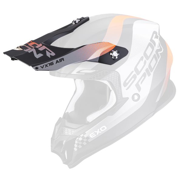Piezas sueltas casco Scorpion VX-16 Peak - VX-16 Evo Air Soul Negro Mate Naranja
