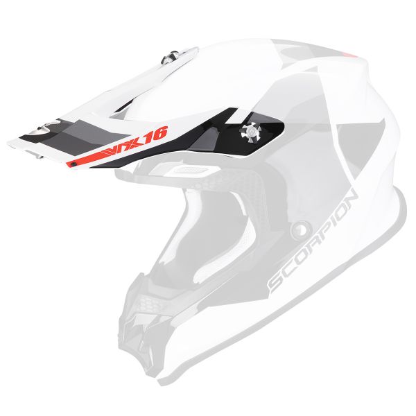 Piezas sueltas casco Scorpion VX-16 Evo Air Spectrum Blanco Plata pico