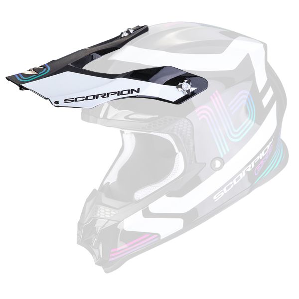Piezas sueltas casco Scorpion VX-16 Peak - VX-16 Evo Air Tub Metal Negro Blanco