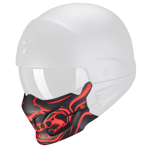 Piezas sueltas casco Scorpion Exo Combat Evo Samurai Negro Mate Máscara Roja Piezas sueltas casco Scorpion Exo Combat Evo Samurai Negro Mate Máscara Roja