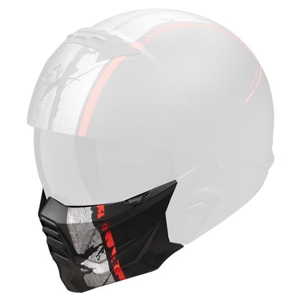 Piezas sueltas casco Scorpion Exo Combat II Lord Negro Mate M�scara Roja