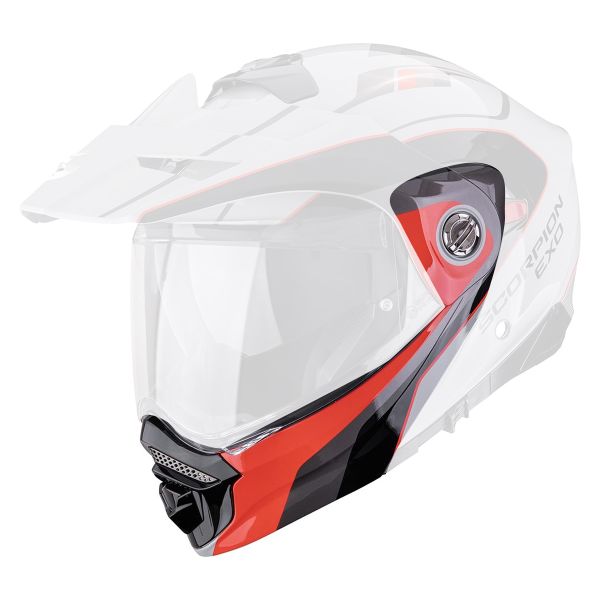 Piezas sueltas casco Scorpion Barboquejo ADX-2 Kamps Gris Rojo