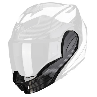 Piezas sueltas casco Scorpion Mentonera Exo Tech Evo Animo Negro Blanco Piezas sueltas casco Scorpion Mentonera Exo Tech Evo Animo Negro Blanco