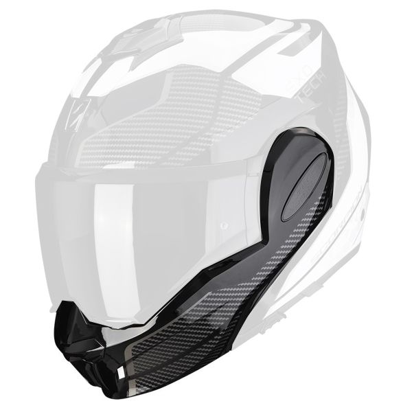 Piezas sueltas casco Scorpion Mentonera Exo Tech Evo Animo Negro Blanco