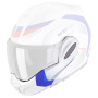 Piezas sueltas casco Scorpion Mentonera Exo Tech Evo Pro Acuti Blanco Azul Rojo