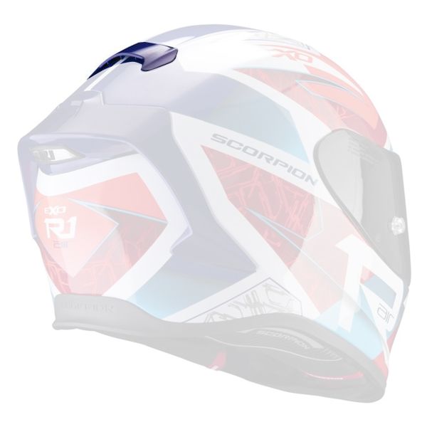 Piezas sueltas casco Scorpion Ventilaci�n Arriere Exo R1 Air Infini Blanco Azul Rojo