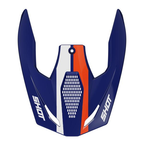 Piezas sueltas casco SHOT Race Iron azul naranja pico brillante