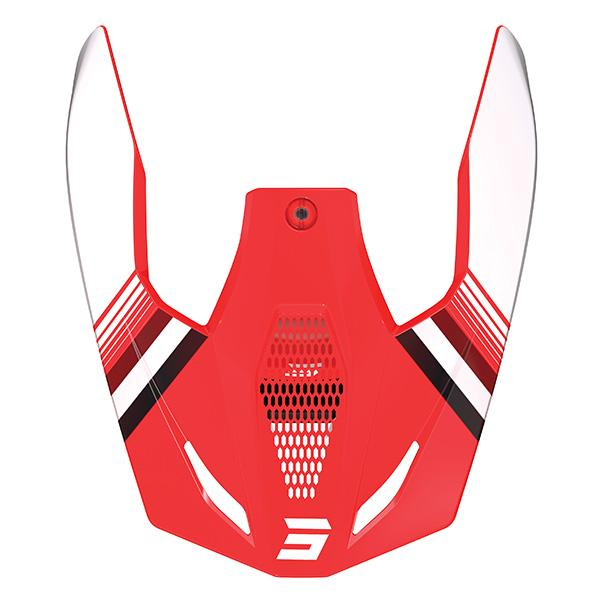 Piezas sueltas casco SHOT Race Tracer rojo pico brillante