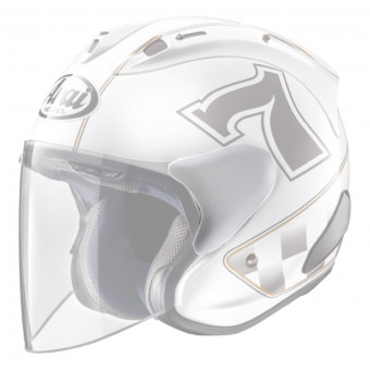 Piezas sueltas casco Arai Placas de pivote SZ-Ram X - Cafe Racer Blanco Piezas sueltas casco Arai Placas de pivote SZ-Ram X - Cafe Racer Blanco