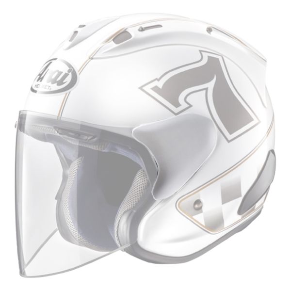 Piezas sueltas casco Arai Placas de pivote SZ-Ram X - Cafe Racer Blanco
