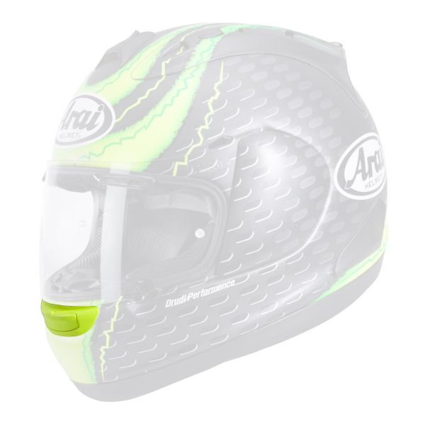 Piezas sueltas casco Arai Ventilacin Frontal Inferior Rx-7 V Crutchlow Amarillo