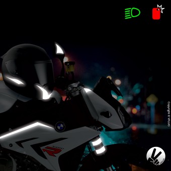 VFLUO Adhesivo Reflectante Para Cortar Negro