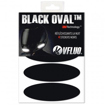 Cintas reflectantes casco VFLUO Cintas Reflectantes Negras Ovales