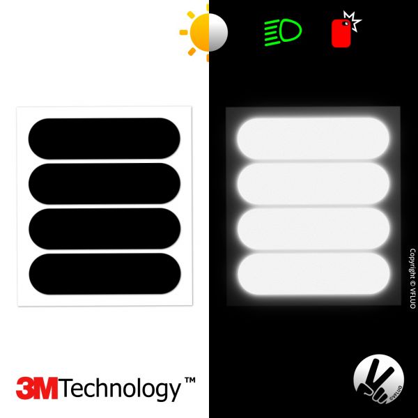 VFLUO Cintas Reflectantes Negras Standard