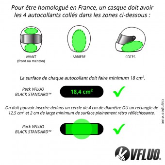 VFLUO Cintas Reflectantes Negras Standard