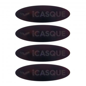 Scorpion Exo 390 Black + Adhesivos Reflectantes iCasque Negros