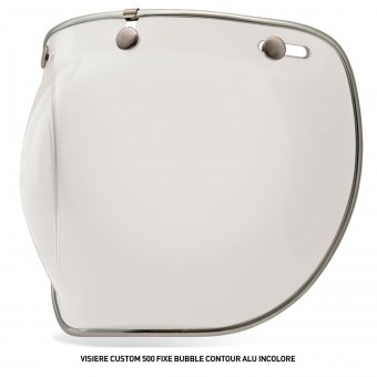 Visera Bell Pantalla Custom 500 fija Bubble Contorno Aluminio