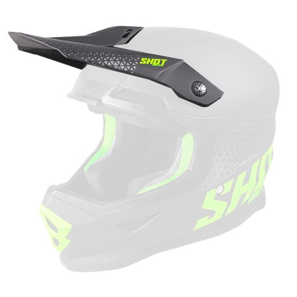 Visera SHOT Visera Furious Raw Black Neon Green Matt