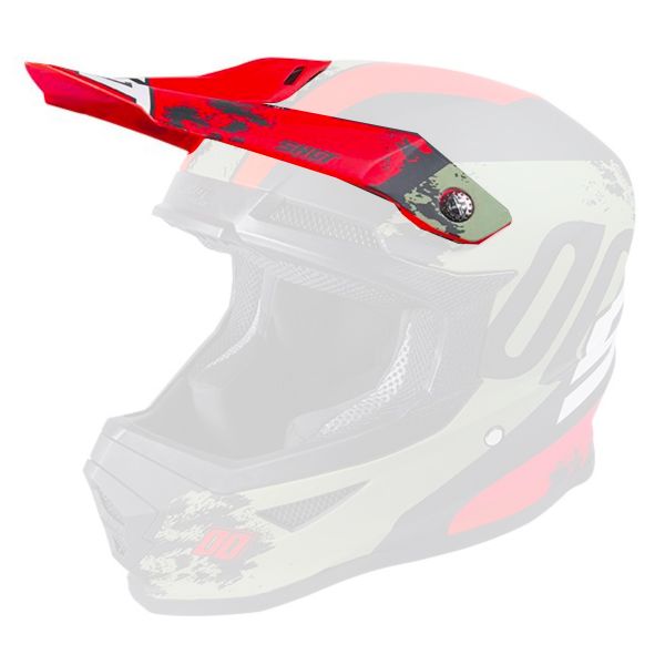 Visera SHOT Visera Furious Shadow Kaki Red Matt