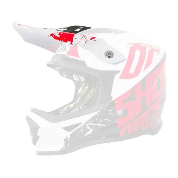 Visera SHOT Visera Furious Venom Negro Rojo