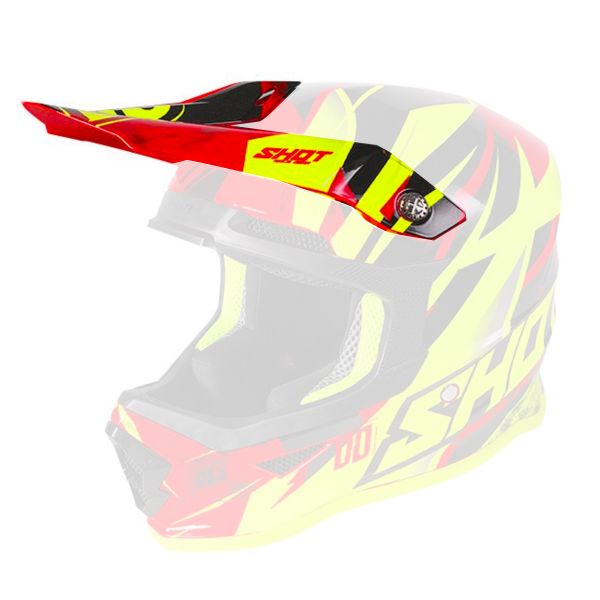 Visera SHOT Visera Furious Ventury Black Red Neon Yellow