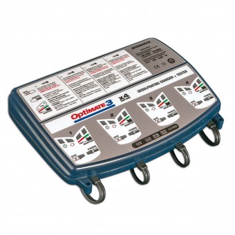 Cargadores Tecmate Optimate 3 para 4 Bateras