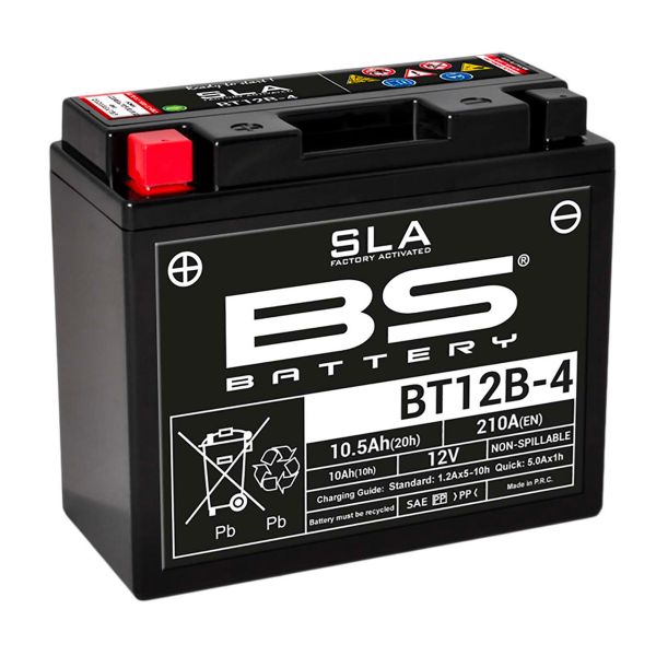 Batera Moto BS Battery BS Battery BT12B-4 SLA