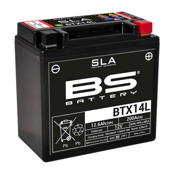 Batera Moto BS Battery BS Battery BTX14L SLA