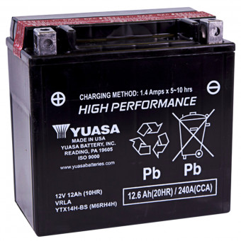 Batería Moto Yuasa YTX14H-BS .69LTR Batería Moto Yuasa YTX14H-BS .69LTR