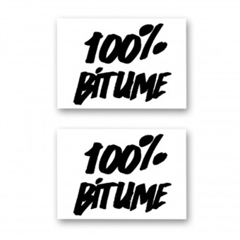 Kit Adhesivos Moto 100% Bitume 2 Stickers 100% Bitume 14 x 11 Black Kit Adhesivos Moto 100% Bitume 2 Stickers 100% Bitume 14 x 11 Black