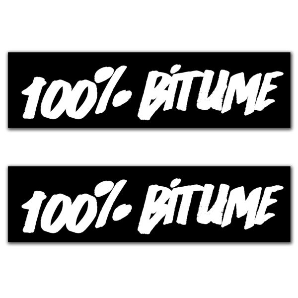 Accesorios Moto  100% Bitume 2 Stickers 100% Bitume 14 x 3 White