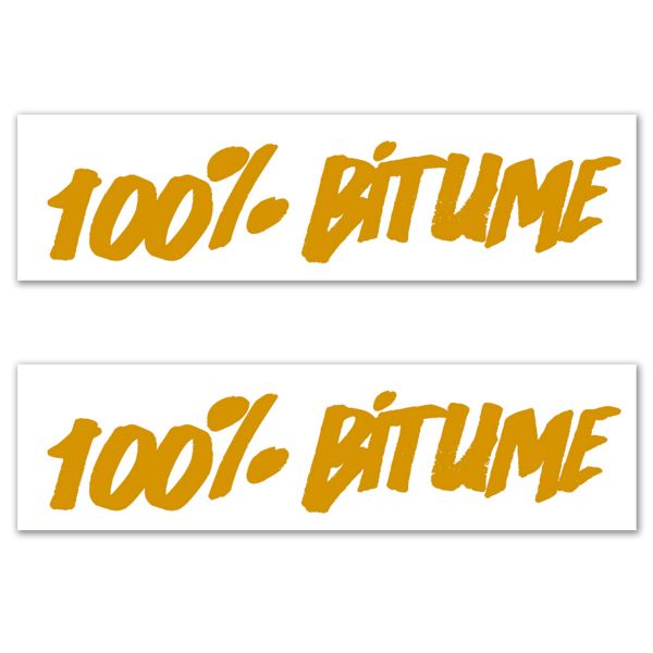 Kit Adhesivos Moto 100% Bitume 2 Stickers 100% Bitume 14 x 3 Gold