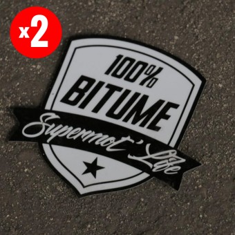 Kit Adhesivos Moto 100% Bitume 2 Stickers Supermot Life 9 x 8 cm Black Kit Adhesivos Moto 100% Bitume 2 Stickers Supermot Life 9 x 8 cm Black