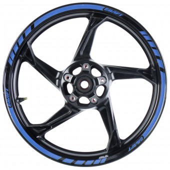 Kit Adhesivos Moto Chaft Tiras adhesivas llantas Deluxe Azul