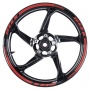 Kit Adhesivos Moto Chaft Tiras adhesivas llantas Deluxe Rojo