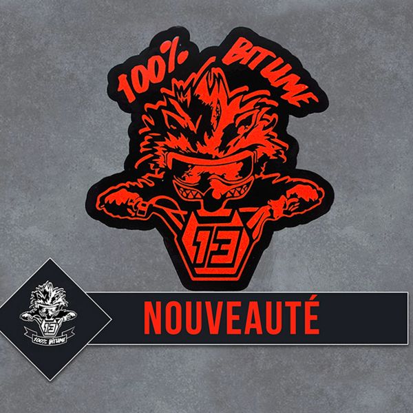 Accesorios Moto  100% Bitume 2 Stickers Niglo 9 x 8.5 cm Orange